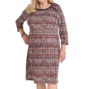 Connected Apparel dress plaid knit 16W